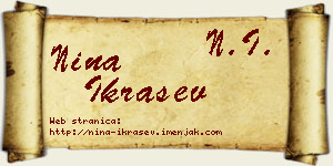 Nina Ikrašev vizit kartica